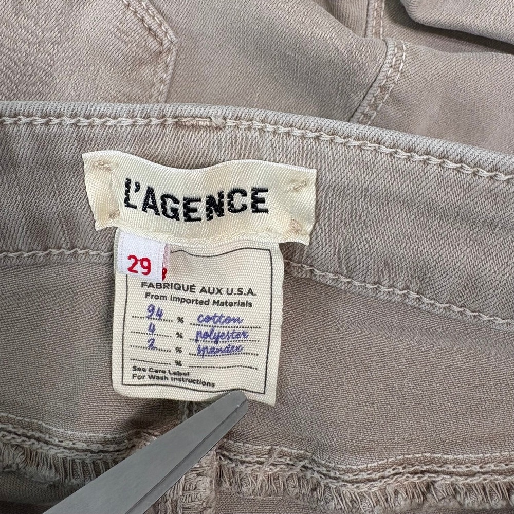 L'Agence Margot Jeans Womens 29 Biscuit Beige Skinny High Rise Pockets Stretch‎ - Picture 6 of 11